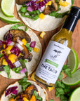 Everything but the taco hot sauce on a vegan taco